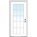 Steel Primed Left-Hand Inswing Full Lite Single Prehung Front Door 36" x 80" V996