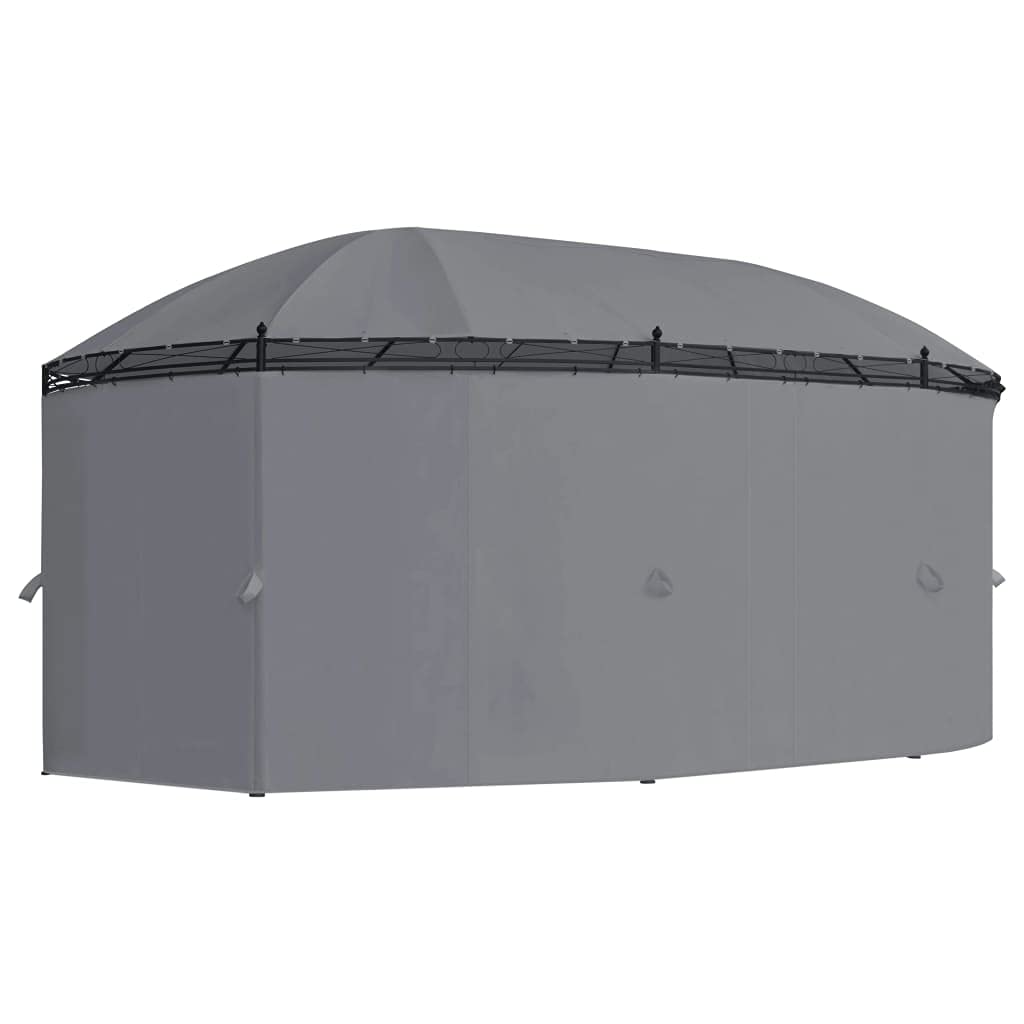 Gazebo with Curtains, Party Tent, Canopy Tent, 204.7"x137.4"x100.4" Anthracite V741