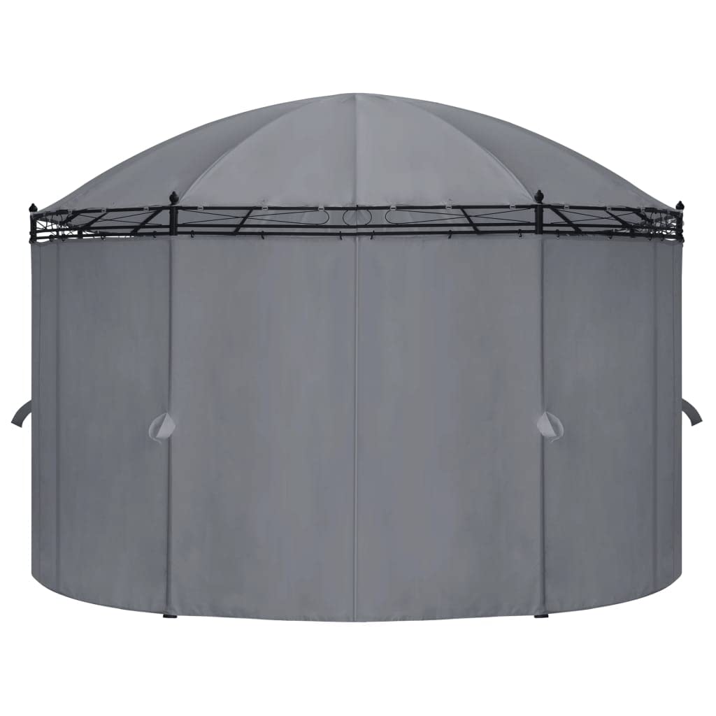 Gazebo with Curtains, Party Tent, Canopy Tent, 204.7"x137.4"x100.4" Anthracite V741