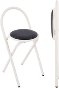 18in Padded Folding Stool with Backrest U953447