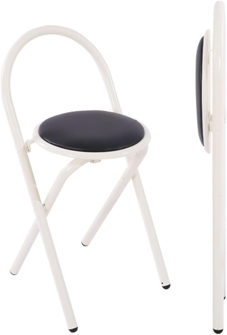 18in Padded Folding Stool with Backrest U953447