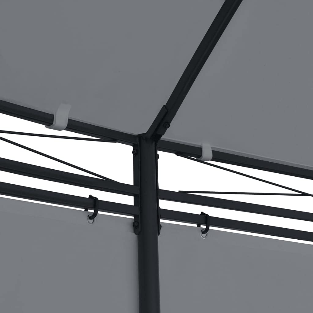 Gazebo with Curtains, Party Tent, Canopy Tent, 204.7"x137.4"x100.4" Anthracite V741