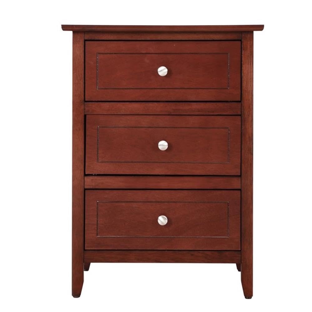 Cherry 3 Drawer Nightstand M294