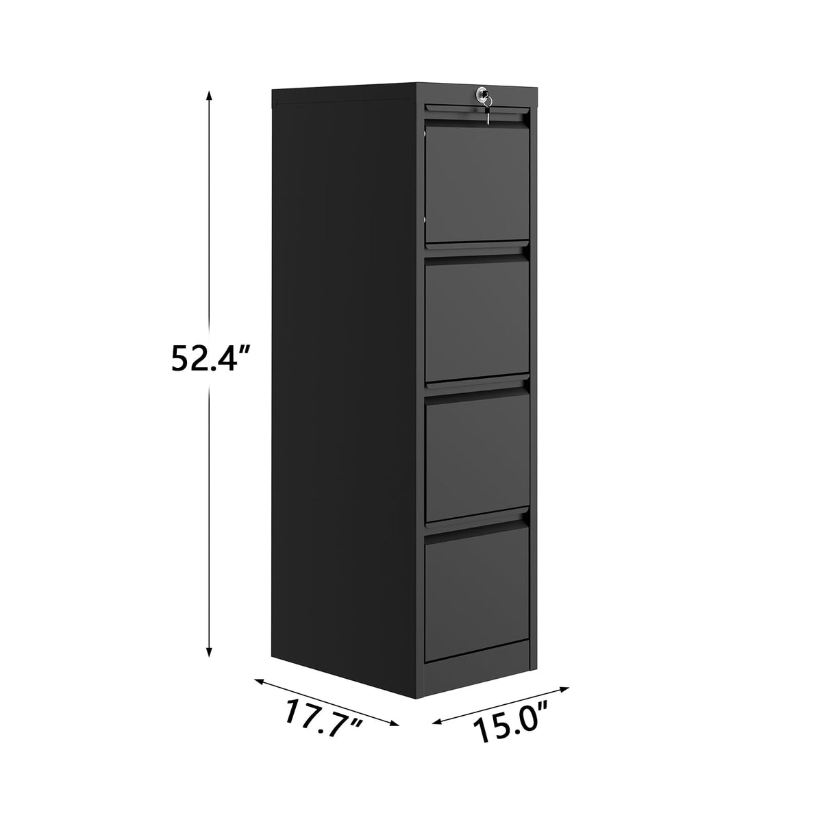 4 Drawer Metal File Cabinet with Lock O392917