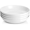 9.75" White Ceramic Pasta Bowls Set of 4 C533