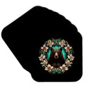 Black Bear Yucca Flower Tattoo Set of 8 Coasters Q81232