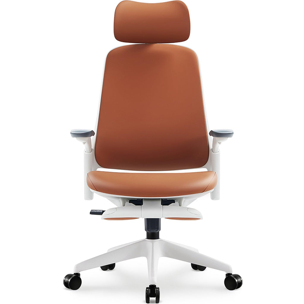Leather Ergonomic Office Chair with Footrest V6871