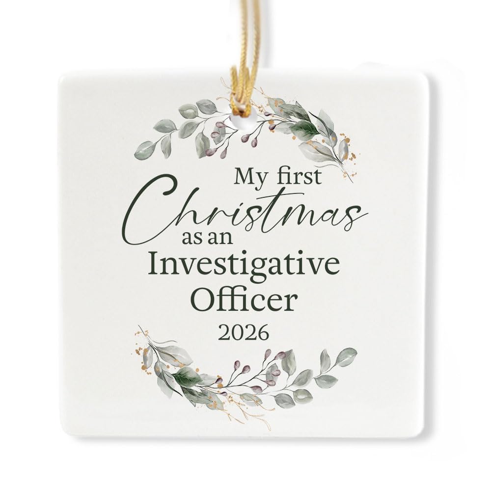 Ceramic 3-inch Square-Shaped Christmas Ornament G861996