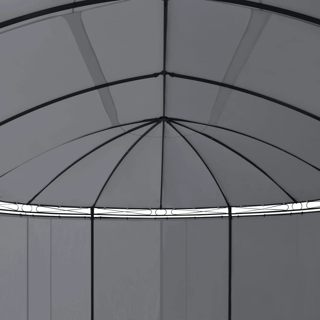 Gazebo with Curtains, Party Tent, Canopy Tent, 204.7"x137.4"x100.4" Anthracite V741