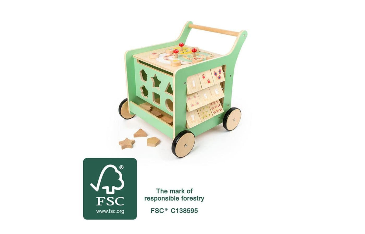 Pastel Wooden Baby Walker and Playcenter V322238