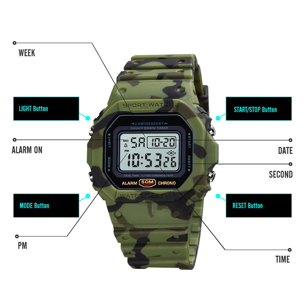 Waterproof Digital Watches W62164
