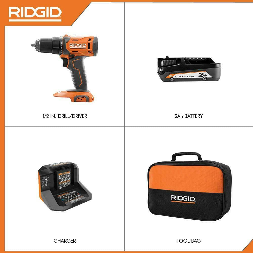 18V Cordless 1/2 in. Drill/Driver Kit with Battery and Charger B8786