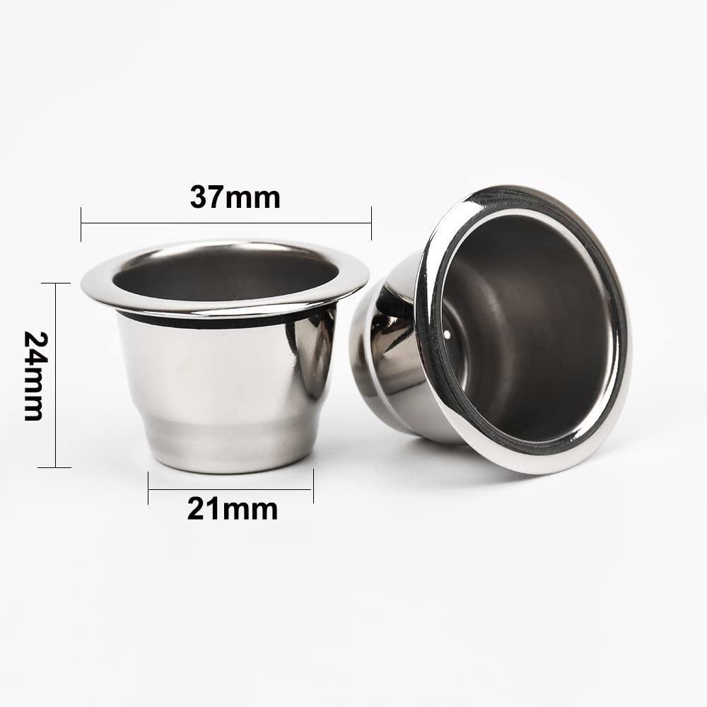 Reusable Stainless Steel Espresso Capsules 6 Cups 200 Lids Z661