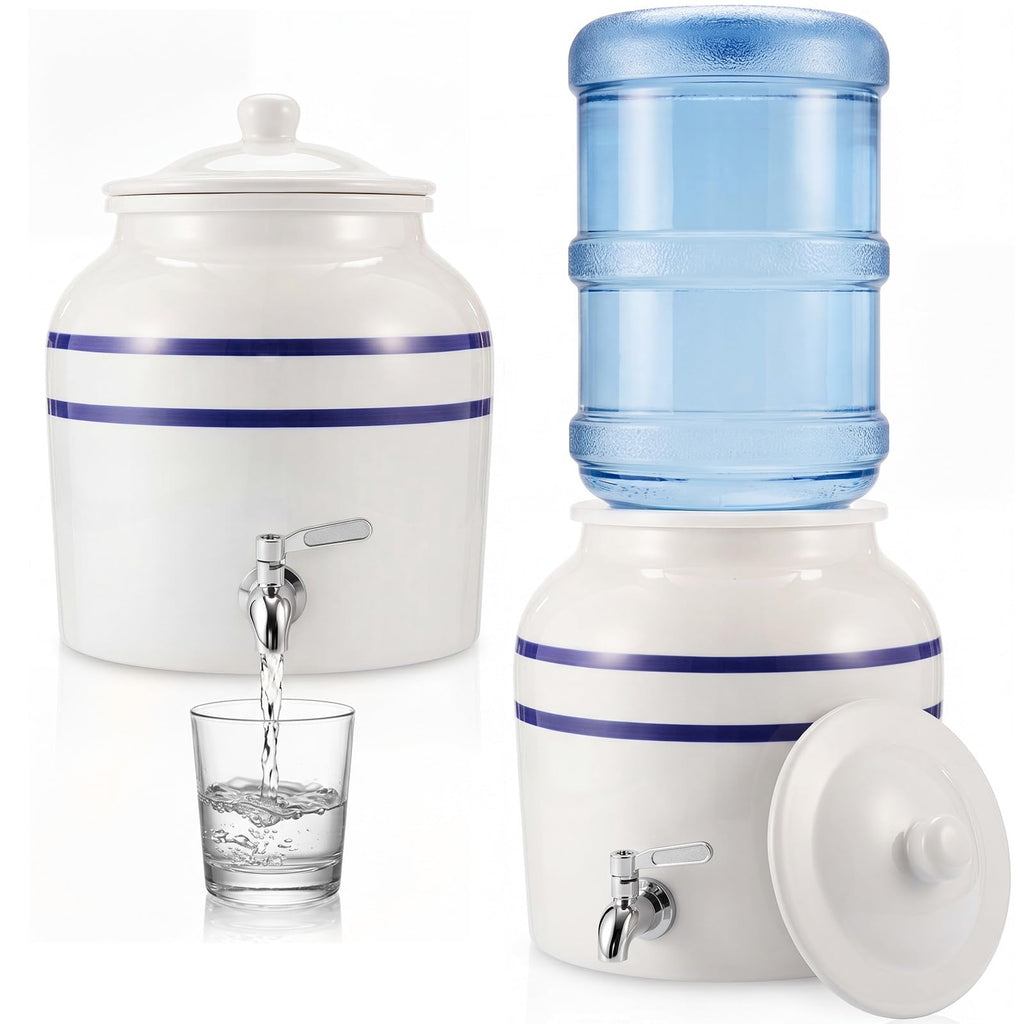 Ceramic Water Dispenser with 304 Stainless Steel Faucet and Lid Z108067