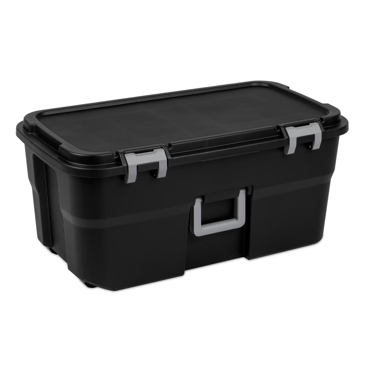 22 Gallon Black Wheeled Plastic Storage Trunk K36553