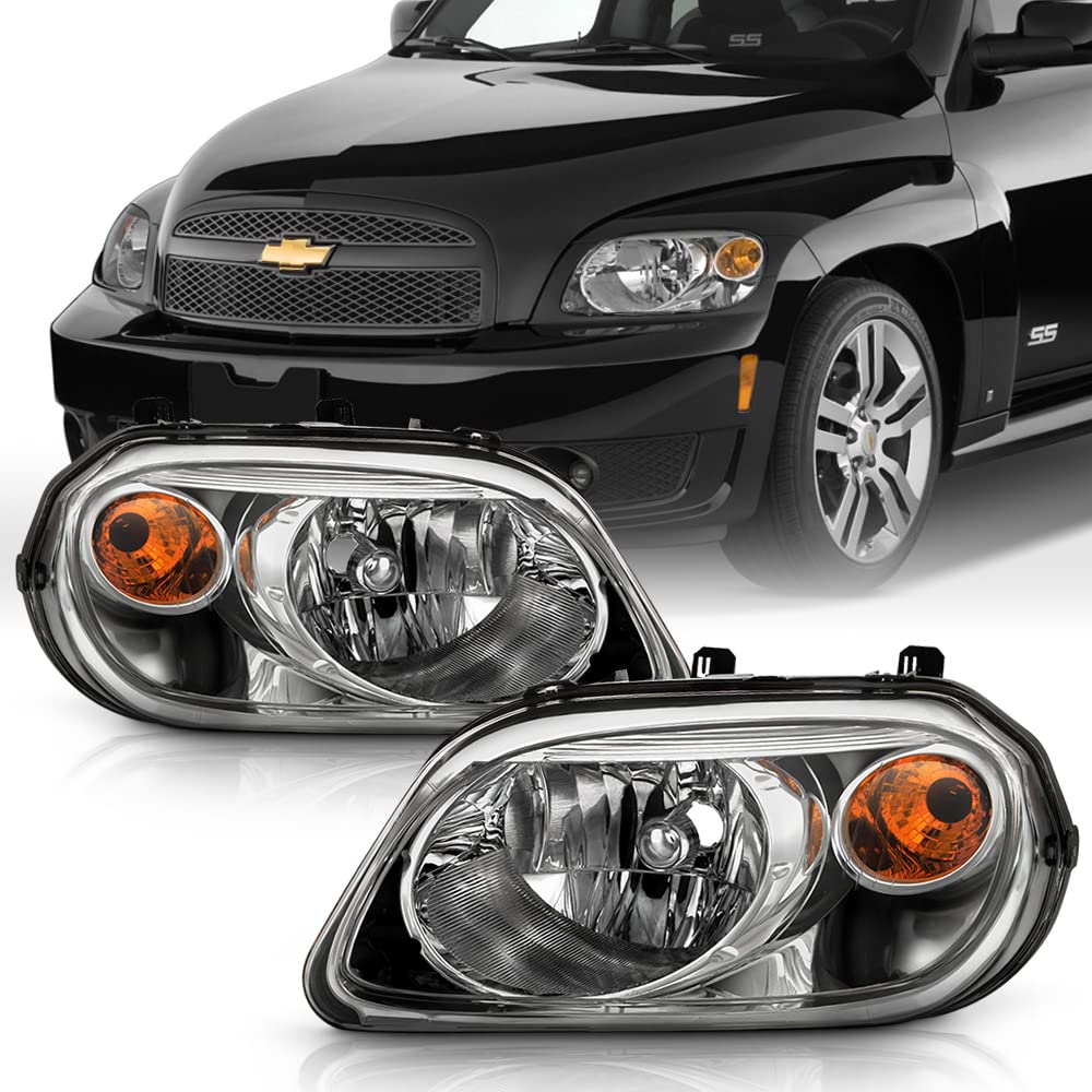 Chrome Headlights Replacement Set Driver + Passenger Side B6187