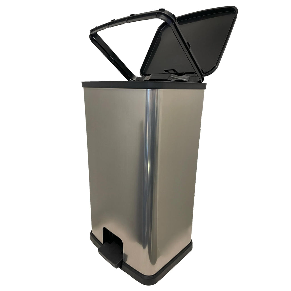 13 Gal Stainless Silver Step Trash Can J426