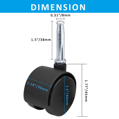 1.5 Inch Swivel Caster Wheels, 4pcs R9422