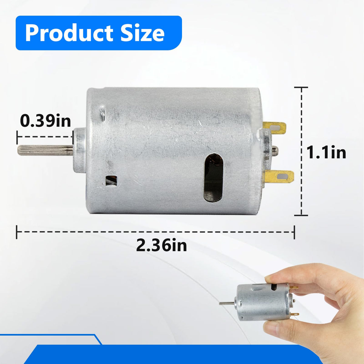 12V DC Fan Motor with Round Shaft Z390