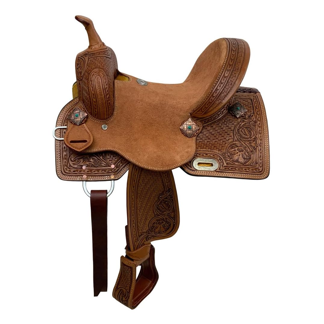 8" Western Leather Horse Saddle Set P913772