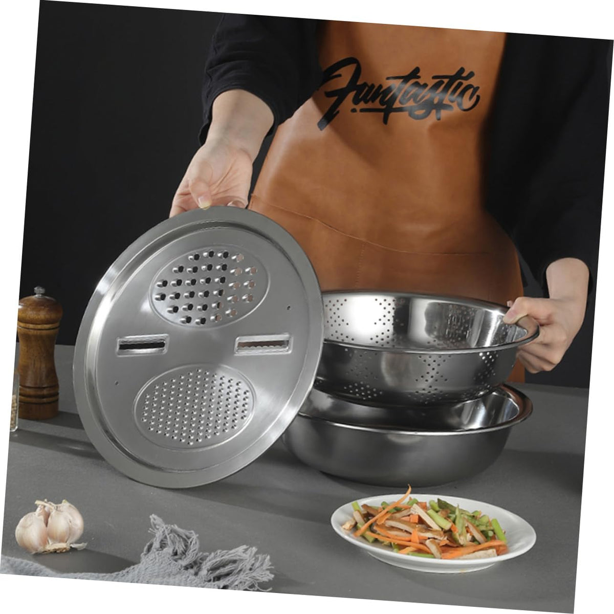 Metal Vegetable Washing Basket Strainer Bowl I269099