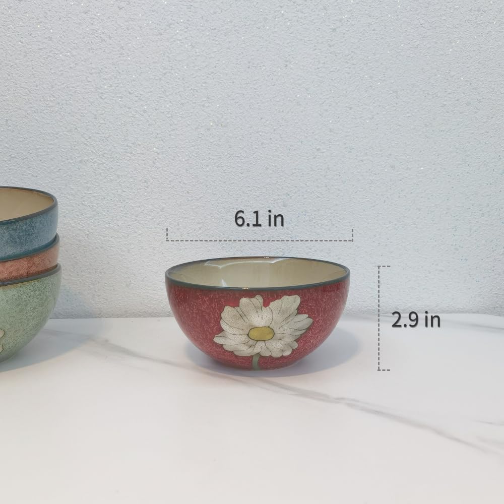 28oz Ceramic Bowl Set of 4 U2043