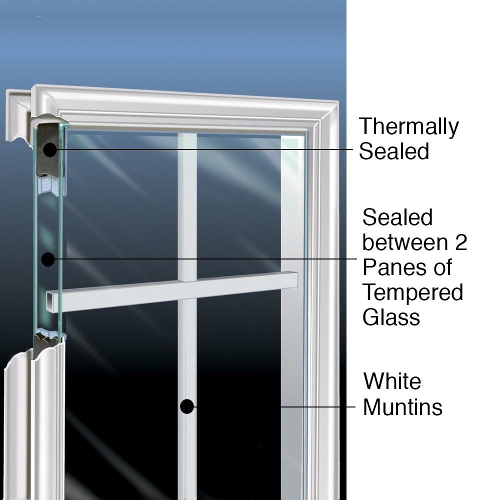 Steel Primed Left-Hand Inswing Full Lite Single Prehung Front Door 36" x 80" V996