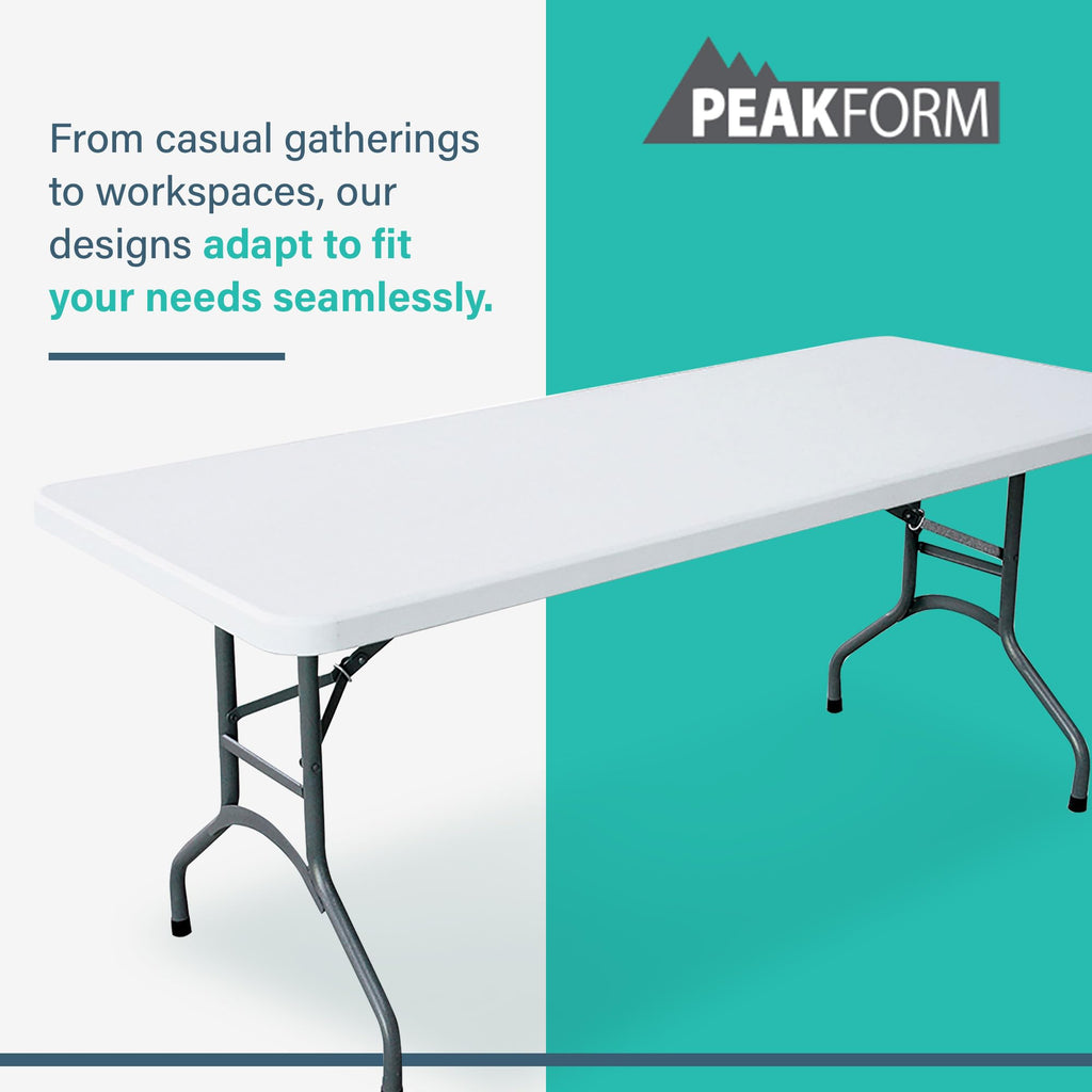 White 6 Foot Folding Multipurpose Table J71785