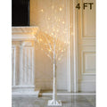 48 LED Lighted Birch Tree 4 Feet H73037