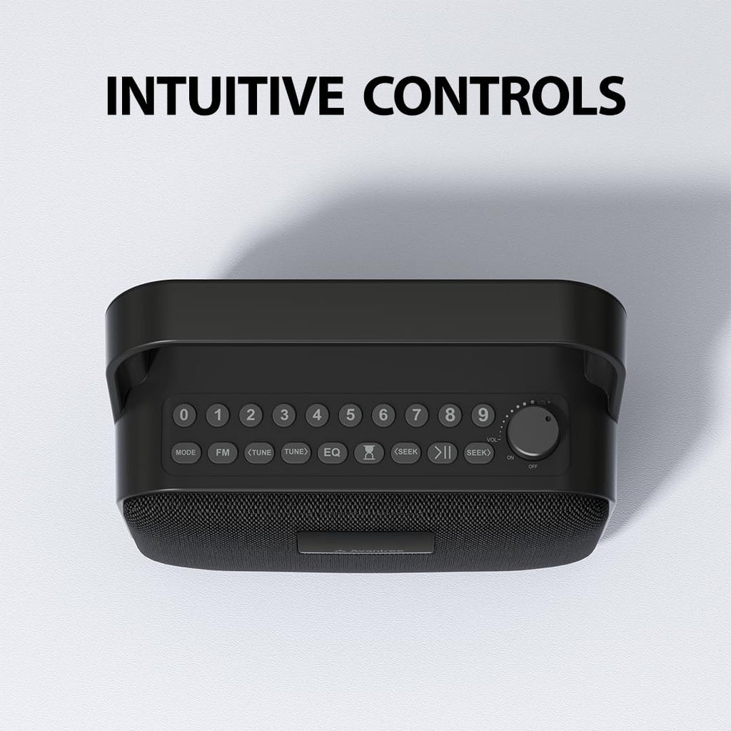 Portable FM Radio with 30W Stereo Bluetooth Speaker B50906