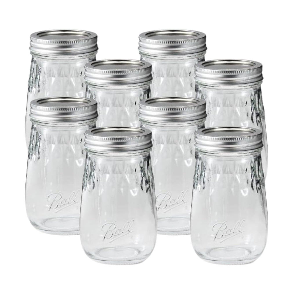 Glass Mason Jar Regular Mouth Pint Size 16 OZ Pack of 8 J2847