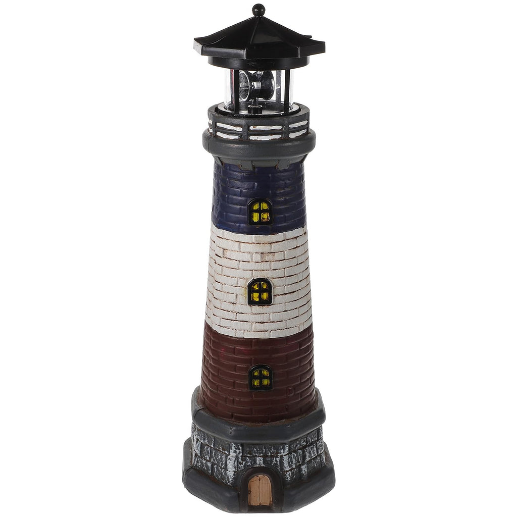 Solar Garden Lighthouse Statue 14.76In Waterproof P564243