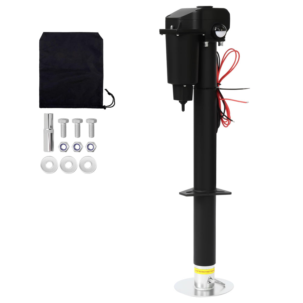 12V 3500lb Electric Tongue Jack with Drop Foot & LED Light X604131