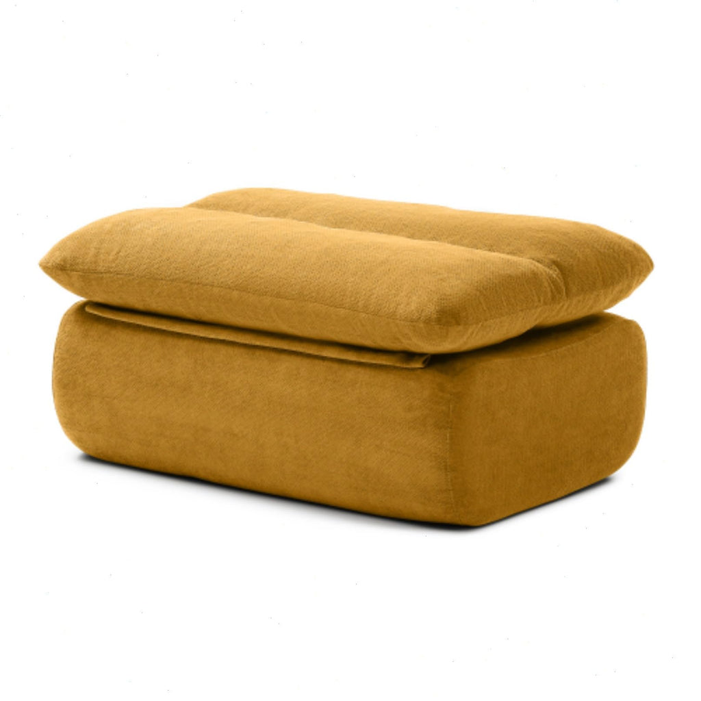 Yellow Memory Foam Bean Bag Chair with Ottoman O400