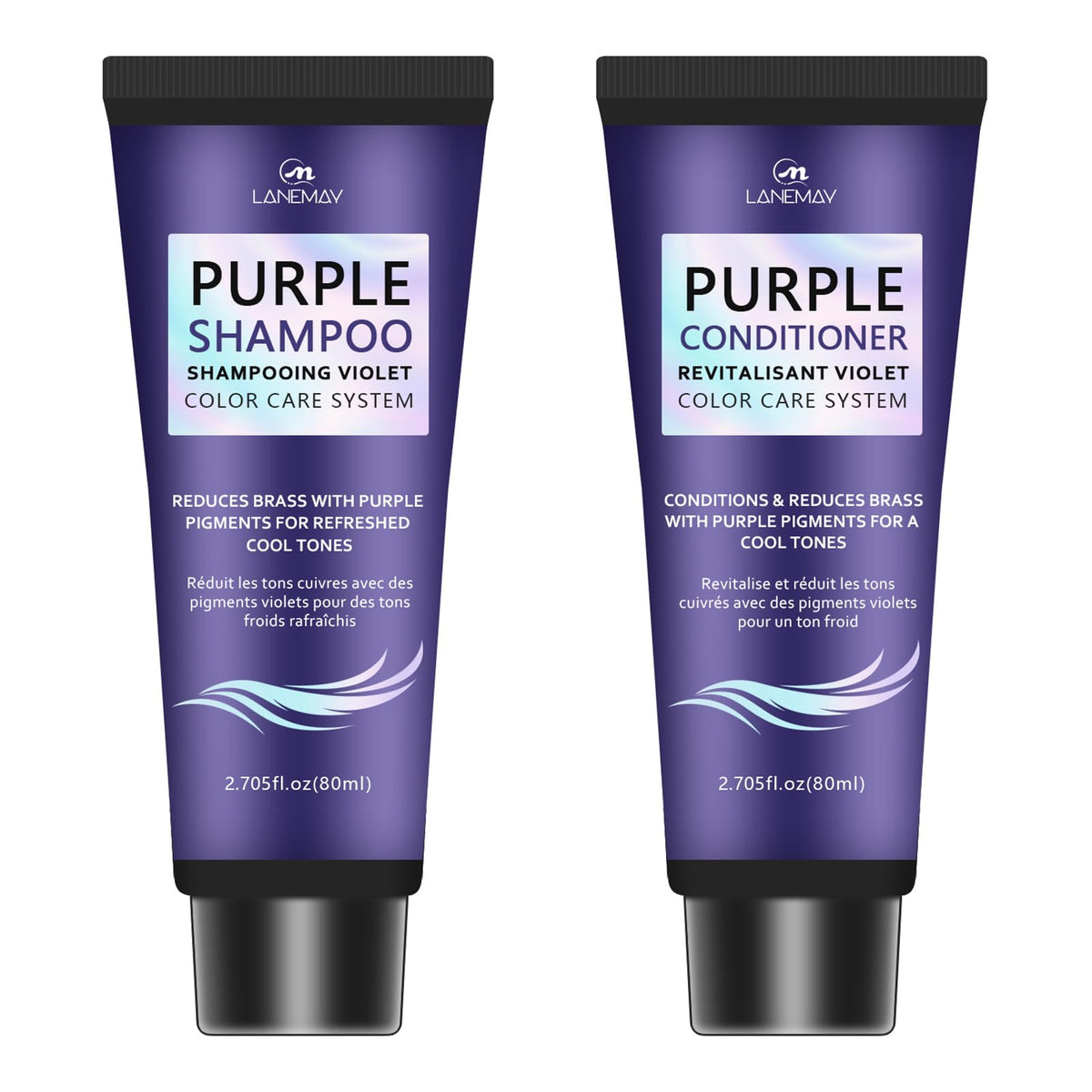SLS Free Unscented Brass Reducing Shampoo and Conditioner Set 5.29 oz 2 Piece V2353
