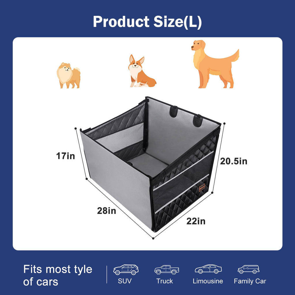 Waterproof Dog Car Seat with Storage Pocket P304498