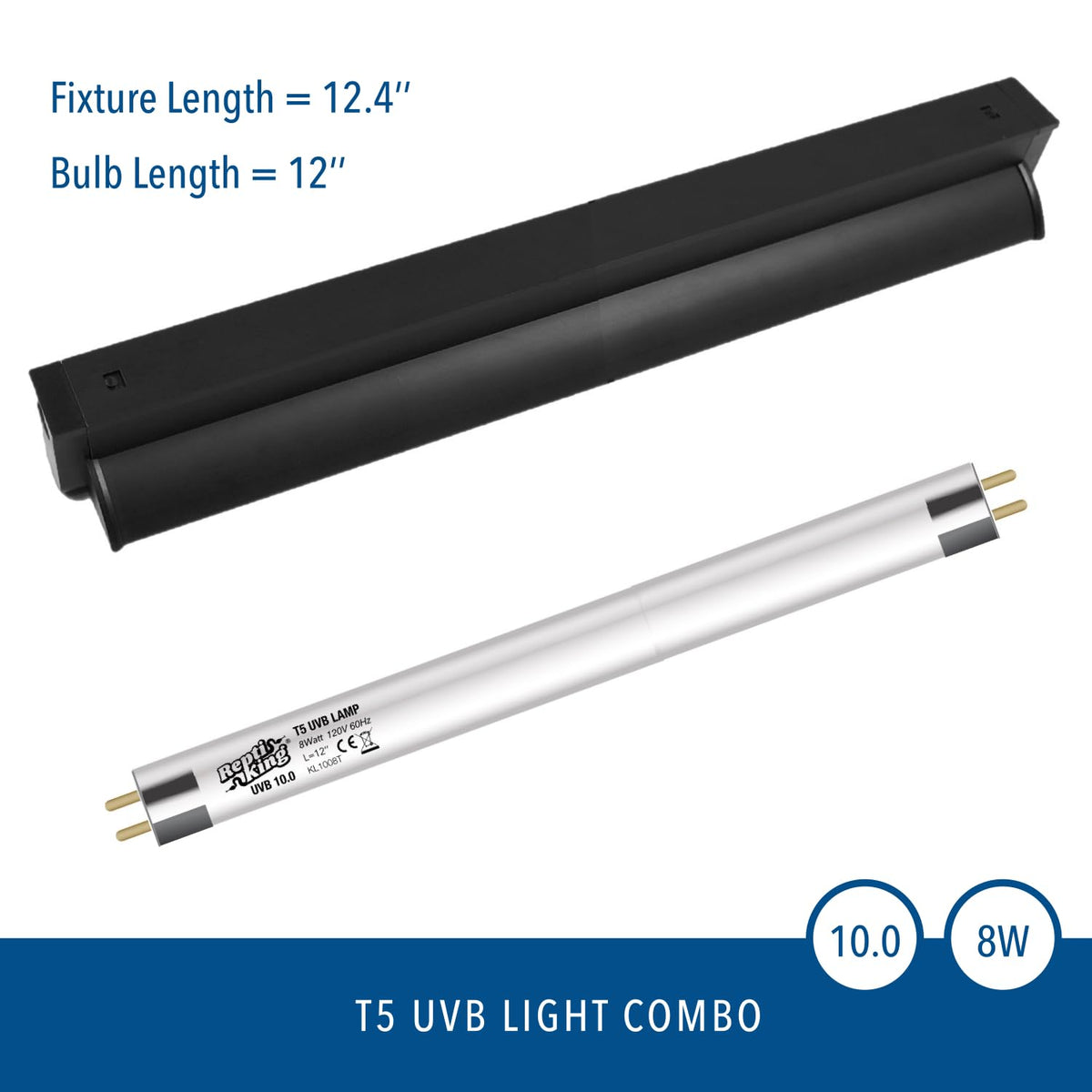 8W 10.0 UVB Reptile Light Fixture Kit T3555