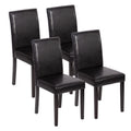 Black Set of 4 Upholstered Dining Chairs R69032