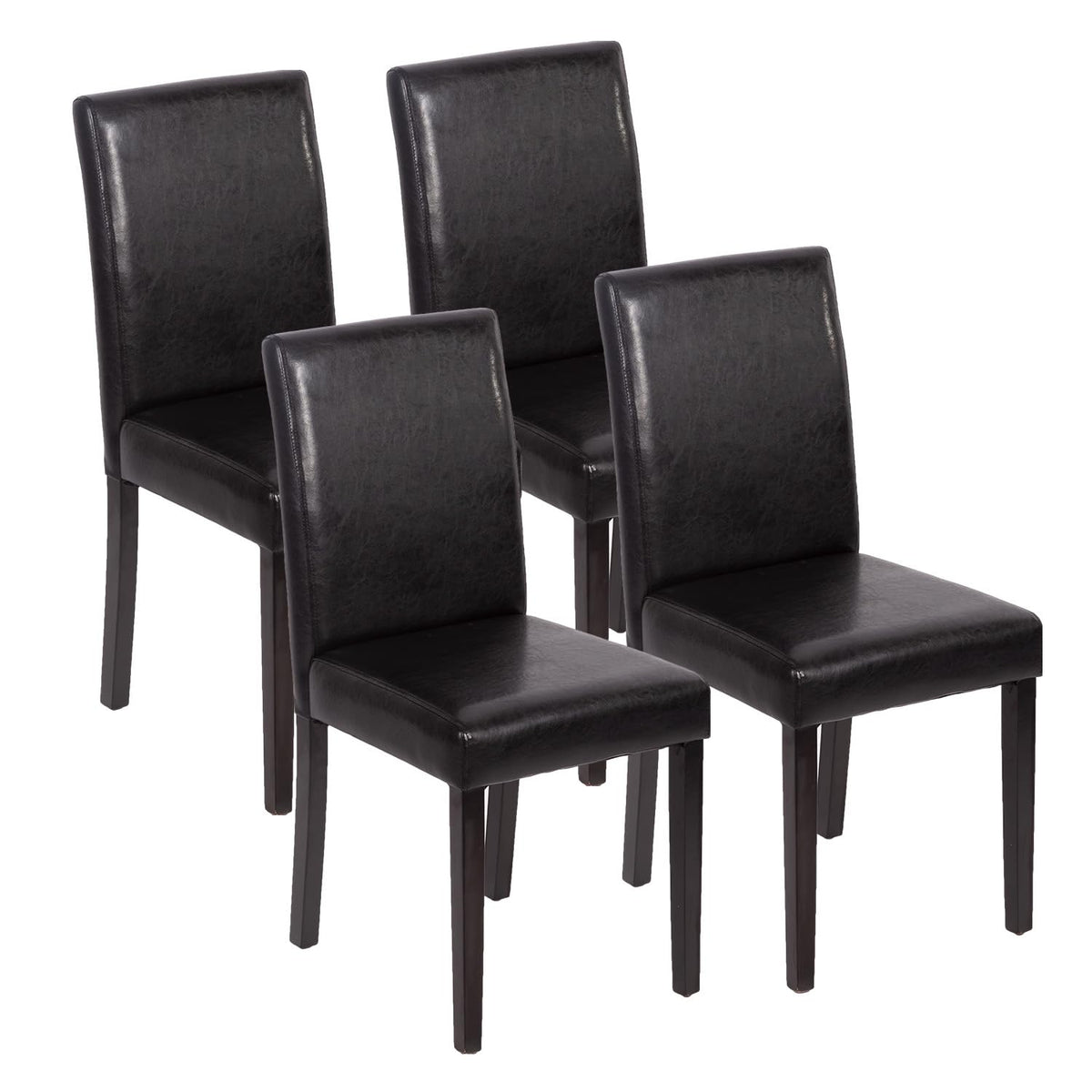 Black Set of 4 Upholstered Dining Chairs R69032