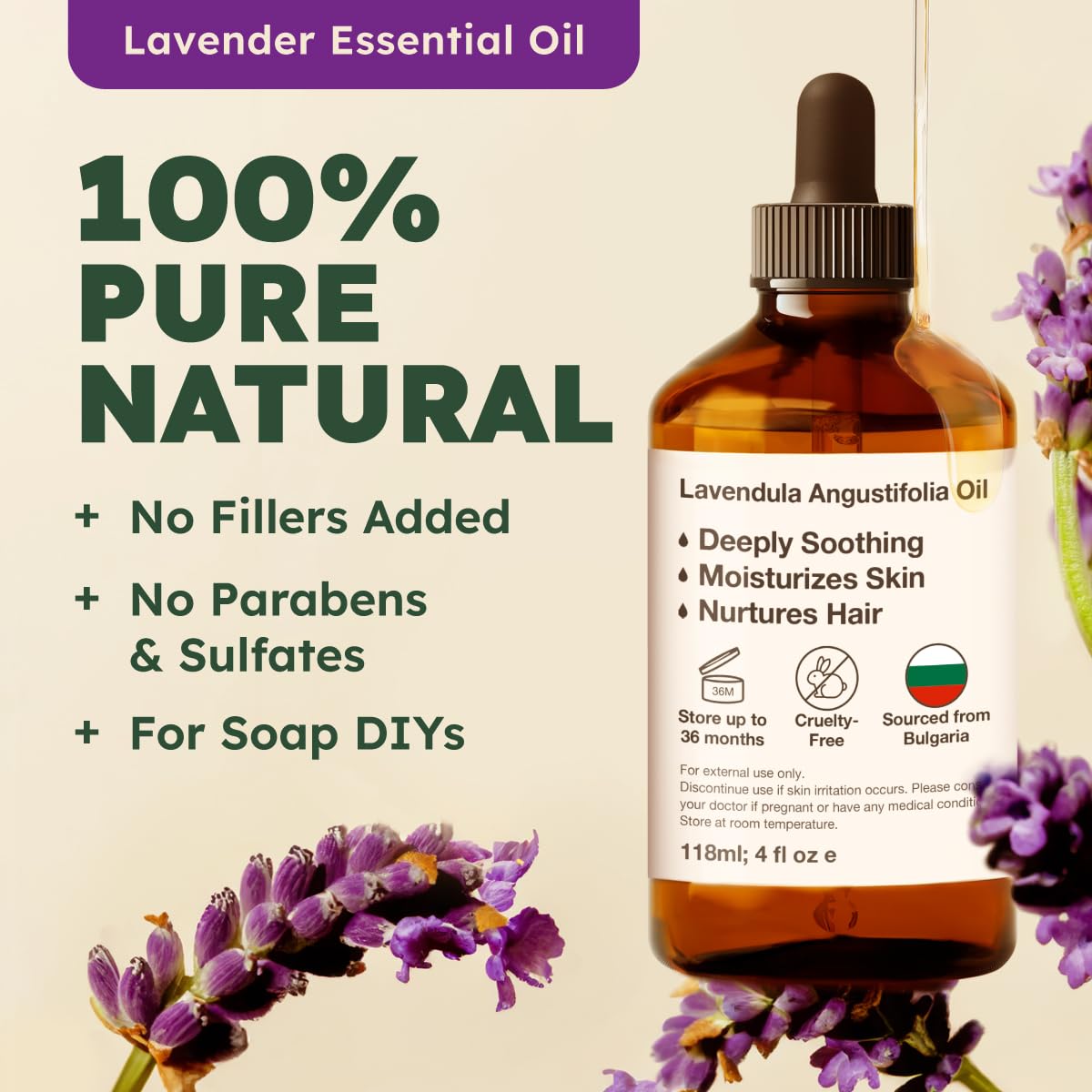 Lavender & Orange Essential Oil Set 2x4 fl oz B2766