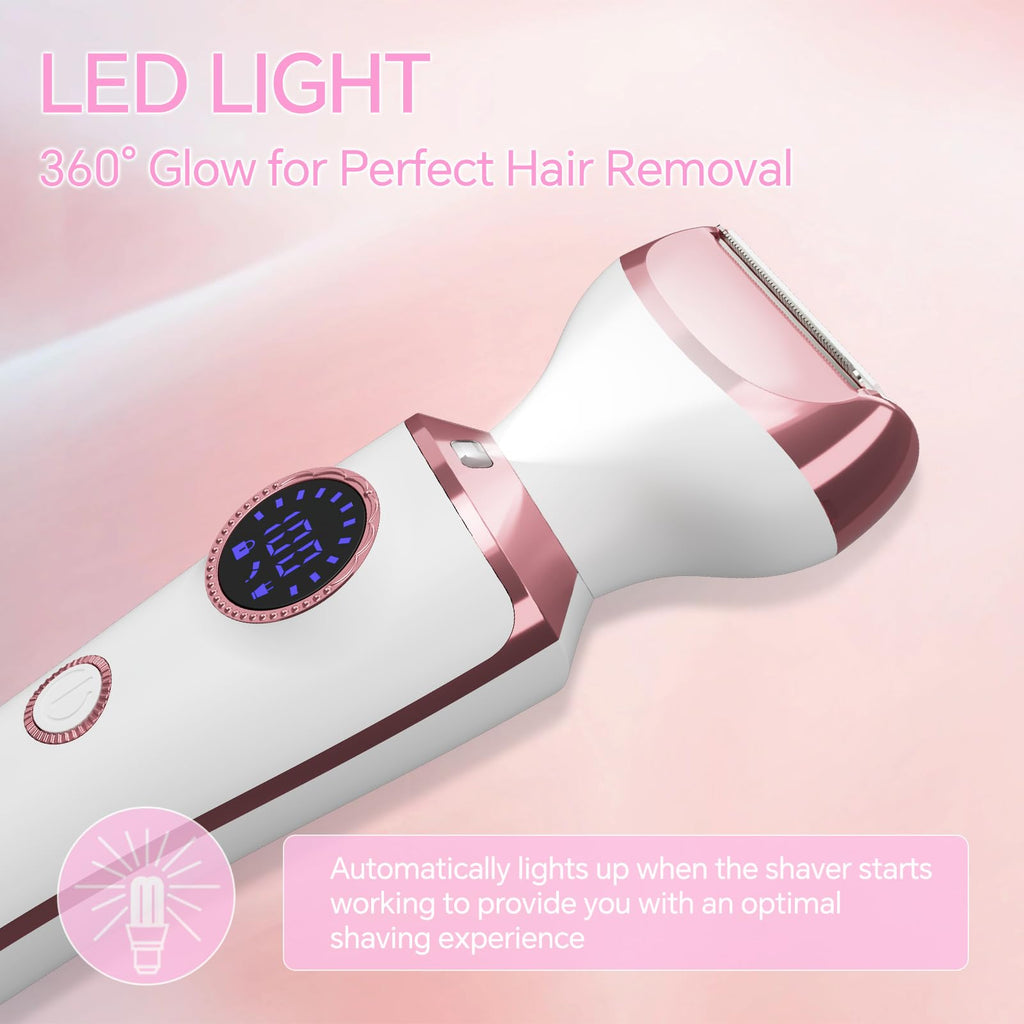 Electric Razor for Women, 4-in-1 Bikini Trimmer & Body Shaver, Rechargeable Wet/Dry P4965