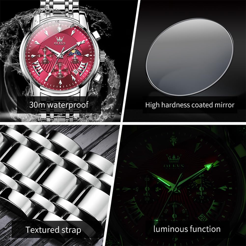 Men Dress Chronograph Stainless Steel Watch X62921