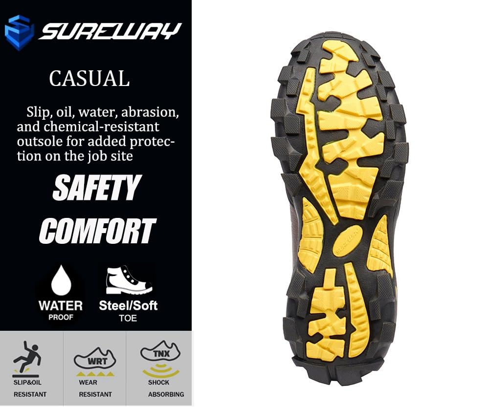 6 Inch Waterproof Leather Work Boots J91598