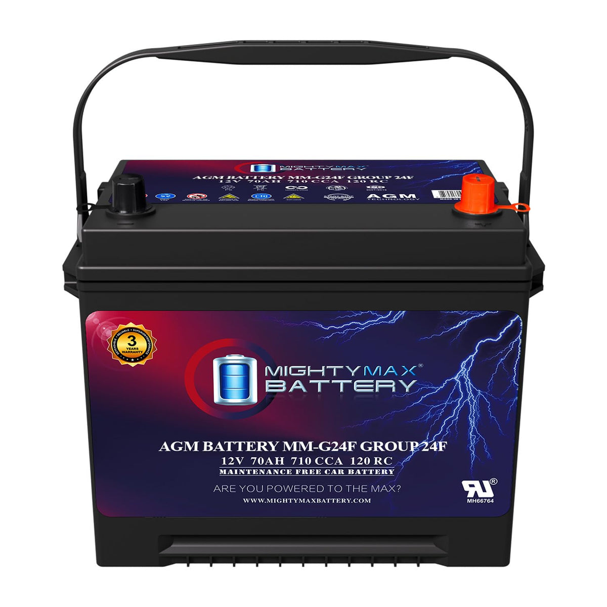 12V 70Ah AGM Replacement Battery T95046