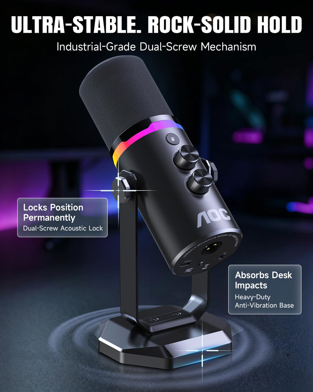 USB/XLR Dynamic Microphone with Desk Stand E59180