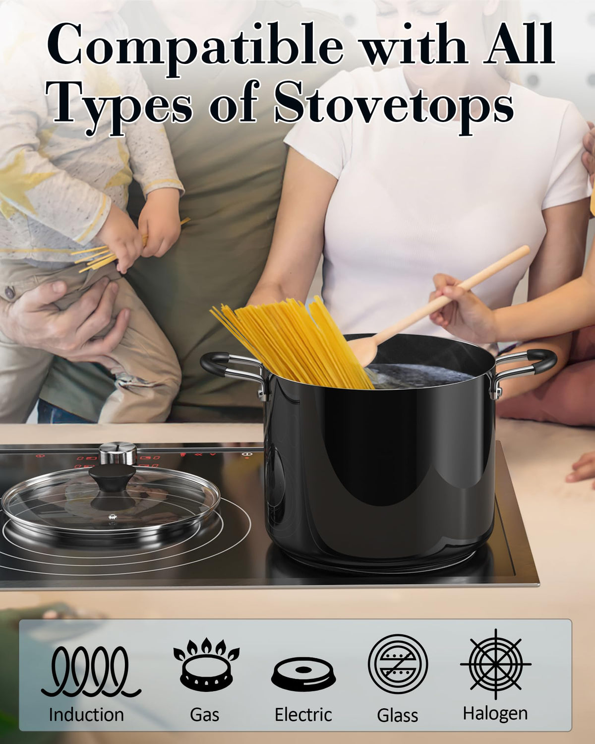 10.5 Quart Non Stick Stock Pot with Lid G451