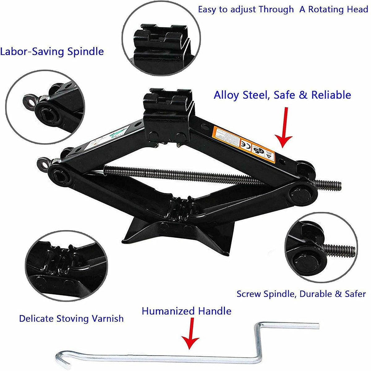 Spare Tire Tool Kit with Scissor Jack 2 Ton B900055