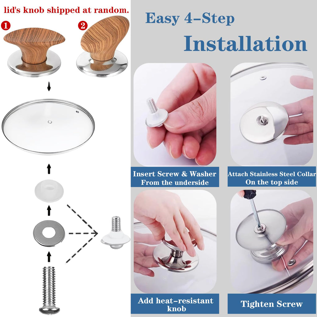 9.5 Inch Glass Lid with Knob I4985
