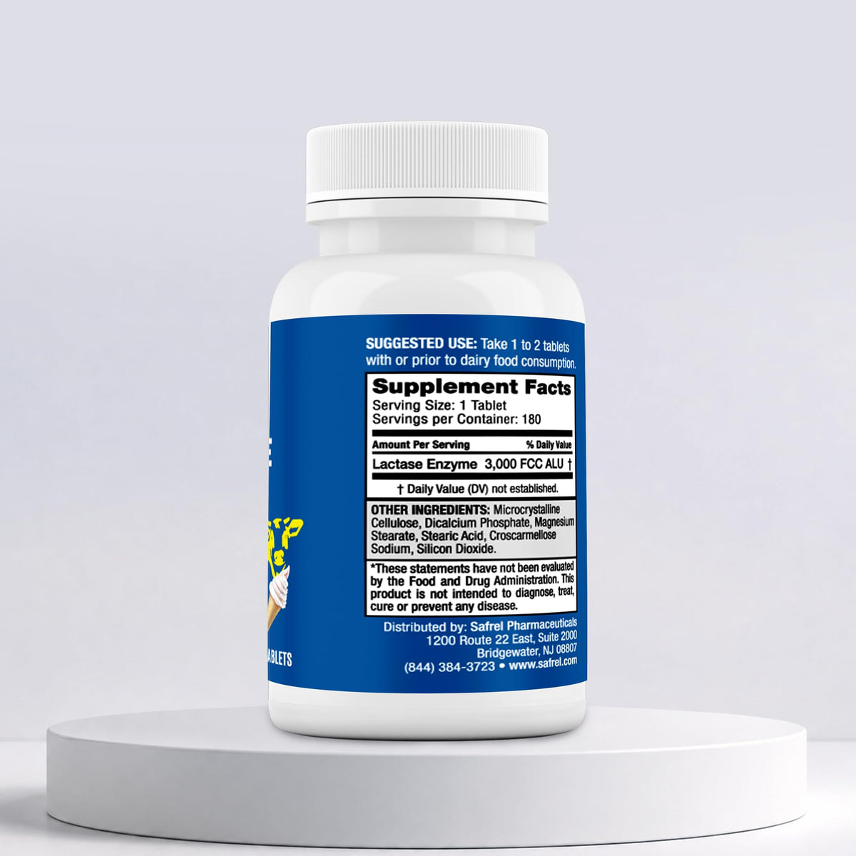Unflavored Lactase Enzyme Tablets 180 Ct S302907