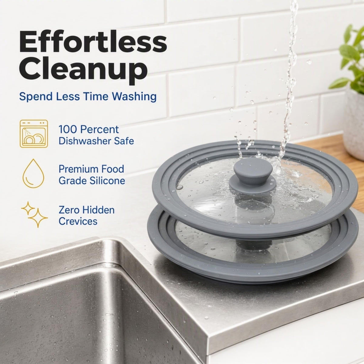 Universal Lid for Pots, Pans & Skillets, 7.5-11.5" R202666